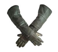 Genérico Animal Handling Gloves, Leather Handling Gloves, Anti-bite Protective Gloves for Cat Dog Snake Bird Wild Animals (S)