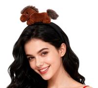 Generico Animal Headbands - 7.87 Inch Plush Horse Headband | Festival Party Hair Accessories, Easter Headband for Halloween Theme Party, Stage Performance and Role Play