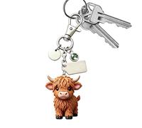 Generico Animal Keychain - Acrylic 7 x 3 x 2 cm | Cute Acrylic Cow Shape | Keychains For Women - For Women Men Kids Adults Wife Girlfriend Indoor Outdoor Traveling School Leisure Daily, B,