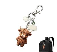 Genérico Animal Keychain - Acrylic 7x3x2cm | Cute Acrylic Cow Shape | Keychains For Women - For Women Men Kids Adults Wife Girlfriend Indoor Outdoor Traveling School Leisure Daily