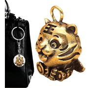 Genérico Animal Keychains with Wings, Brass Tiger Funny Decor Small Keychain Pendant Cute Charm for Bag Wallet Backpack Women Men Birthday New Year Holiday Festival, Animal Key Ring