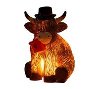 Genérico Animal Lamp, Valentine’s Day Calf Statue, 4.33x6.3x5.31 Inches Resin Soft Glow Lamp, Decorative Animal Light, Home Accessory for Kitchen Nursery Desk Bedroom Office Counter