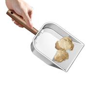 Genérico Animal Litter Cleaner - Wooden Grip Shovel for Comfort | Large Steel with Ergonomic Handle, Cat Poop Scooper, Box Cleaning Tool for Home Apartment Multi Pet Household