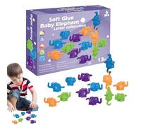 Genérico Animal Match Alphabet Game, Number Matching Fine Motor Toy, PVC Bright Colors Interactive Educational Game for Home, Outdoors, School, and Travel, 3.54x1.97x1.57Inches