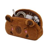 Genérico Animal Pencil Case,Plush Capybara Stationery Bag with Zipper - Soft Pen Pouch | for Kids Students School Supplies Stationery Storage College