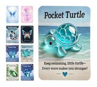 Genérico Animal Pocket Hug Gifts - Mini Pocket Resin Animal Hug Badge, Penguin/Turtle/Frog Token for Kids & Adults, Long Distance Relationships, Valentine, Birthday, Thanksgiving (turtle)
