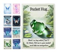 Genérico Animal Pocket Hug Gifts - Mini Pocket Resin Animal Hug Badge, Penguin/Turtle/Frog Token for Kids & Adults, Long Distance Relationships, Valentine, Birthday, Thanksgiving (frog)