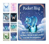 Genérico Animal Pocket Hug Gifts - Mini Pocket Resin Animal Hug Badge, Penguin/Turtle/Frog Token for Kids & Adults, Long Distance Relationships, Valentine, Birthday, Thanksgiving (bear)