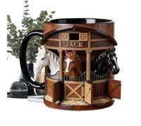 Genérico Animal Print Jar, Radiant Equestrian Liquid Container, 4.72 Inch Insulated with Smooth, Heavy Duty Drinkware Piece, Detailed Graphics with Western Design, Refreshment Cup for Wife and Friend