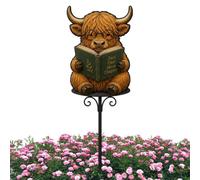 Genérico Animal Reading Garden Stake Iron - Fairy Yard Decoration