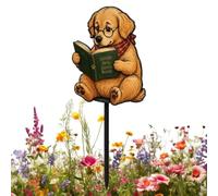 Genérico Animal Reading Garden Stake Iron - Fairy Yard Decoration