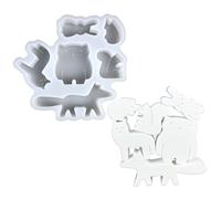 Genérico Animal Resin Mold - Silicona, 5,63x5.24x0.83in Desktop Ornament | Flexible Craft Mold, DIY Epoxy and Plaster Casting for Kids, Adolescentes, Adults, Artists, Home Decor, Workshops