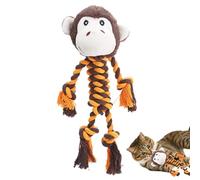 Genérico Animal Rope Toy - Dog Teething for Play Training | Plush with Cotton Rope, Enrichment Exercise Game, Squeaky Tough Toy for Lawn Patio, Backyard, Park, Beach, Indoor and Outdoor