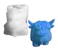 Genérico Animal Silicone Mold, Hiighland Cow 3d Baking Mold for Cake Candy Chocolate Wax Gummy and Candle Making with Sturdy Flexible Silicone, Ideal for Snacks Desserts and Craft Creations