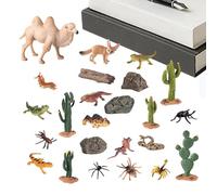 Genérico Animales del Desierto - 24 Figuras de Plantas - Miniaturas Animales Paisaje a Granel - para Niños Niñas Hogar Dormitorio Mesa Bromas