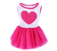 Genérico Animales Perro Amor Corazón Lentejuelas Gasa Tutu Vestido Falda Cachorro Gato Princesa Falda Perro Vestidos De Encaje Chaleco Camisa Talla L Muy Práctico y PopularDiseño Muy Atractivo
