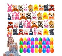 Genérico Animali Peluche Uova Pasqua - Giocattolo Imbottito Riempite Bambola Vacanza Pre-Riempite, Smerigliatore Caccia Class Divertimento | Regalo Bambini Cestino Scuola Festa Compleanno