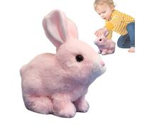 Genérico Animated Hopping Bunny - Electric Jumping Rabbit, Wiggling Ears Movement, Interactive Electronic Pet, Soft Faux Mascot, Realistic Squeak Sound, Creative Easter For Daughters