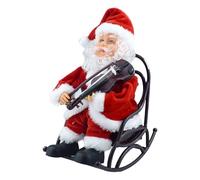Generico Animated Santa Claus, Playing Violin Electric Christmas Santa, Sitting Christmas Decorations For Bedroom Storefront Apartment Display Seasonal Celebrations Holiday