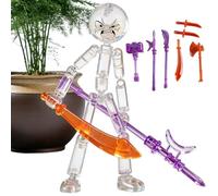 Generico Anime Figure Collectible, Poseable Action Statue Model Set, Flexible Joint Display Toy, 7 Accessory Pack, PVC Craft Design, Art Desk Ornament, 4.72x1.18x3.35in, for Teens Adults