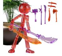Generico Anime Figure Collectible, Poseable Action Statue Model Set, Flexible Joint Display Toy, 7 Accessory Pack, PVC Craft Design, Art Desk Ornament, 4.72x1.18x3.35in, for Teens Adults