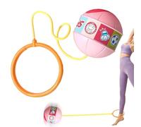 Genérico Ankle Skip Ball, LED Glowing Fitness Toy, Bouncing Training Ball, Sturdy Sports Game Equipment, Skipping Toys for Kids, Teens, Adult, Youth, Home, School, Playground, Blue and Pink