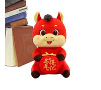 Generico Año de peluche del caballo | Mascota china para el año nuevo 2026 | ENTREGA DE BREDIGIÓN DE ANIMAL para automóviles | Mesa de biblioteca escolar de Decoration House Bureau
