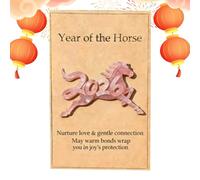 Genérico Año del Abrazo del Caballo | Recuerdo De Aliento En Acrílico 2D | Tarjetas De Ánimo Para El Año Nuevo Chino | Para Niños Adolescentes Adultos Estudiantes Colegas Graduados En Fiestas Y