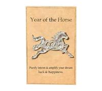 Generico Año Del Caballo De Bolsillo | Recuerdo de Estímulo Acrílico 2D,Postales De Estímulo Para El Año Nuevo Chino | Para Niños Niños Estudiantes Graduados Colegas Casa Viaje