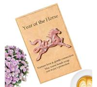 Genérico Año Del Caballo En Bolsillo | Souvenir Inspiracional de Acrílico 2D,Tarjeta para el Año del Caballo 2026,para Niños Jóvenes Adultos Estudiantes Hogar Viaje Trabajo Reuniones Salas de