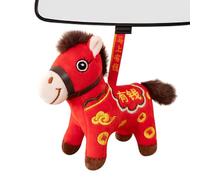 Genérico Año Nuevo Chino 2026 Caballo De Peluche - Caballo De Tela De 4,7 Pulgadas con Felpa Corta | Llavero De Animal De Peluche - Mini Figura De Caballos para Bolsos, Llaves, Coche, Hogar Y Oficina