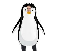 Genérico Antarctic Character Sleeper, Performance Bodysuit, 42.91 Iinches Versatility with Elastic Cuffs, Lightweight Carnival Gear, Playful Design with Tuxedo Style, Masquerade Outfit for Fun Events