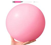 Genérico Anti-Burst Non-Slip, Small Pilates Ball, 9.84 Inch Diameter Sphere with Textured, Durable ABS Core, Inflatable Trainer with Portable Style, Stability Balance for Fitness Workout