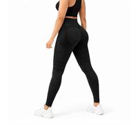 Genérico Anti Cellulite Compression Leggings for Women, High Waisted Butt Lifting Yoga Pants, Tummy Control, Squat Proof(Black,S)