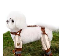 Genérico Anti Dirt Pants for Dogs, Waterproof Dog Boots Rain Boots with Suspender, Adjustable Pet Anti Dust Pants, Anti-Slip, Rain Snow Walking Hiking for Small, Medium Dog (Brown,XL)