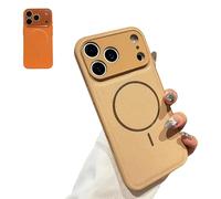 Genérico Anti-Fingerprint Magnetic Phone Case for 12-17 Series, Solid Color Matte Magnetic Case, Anti-Scratch Shockproof Protective Cases (12pro,Khaki)