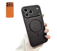 Genérico Anti-Fingerprint Magnetic Phone Case for 12-17 Series, Solid Color Matte Magnetic Case, Anti-Scratch Shockproof Protective Cases (13pro,Black)