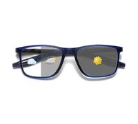 Genérico Anti luz Azul Gafas de Lectura Almohadillas nasales de silicona anteojos de lectura Lente Clara Fotocromáticas(Dark Blue/Blue,2.0x)