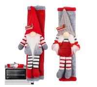 Genérico Anti-Skid Decor Christmas Gnome Protector | Refrigerator Door Covers | 2 Pieces Fridge Door Handle Protector For Kitchen Small Space Home Apartment Microwave Dishwasher Refrigerator