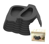 Genérico Anti Slip Water Dish, Tortoise Bathing Bowl, Ramp Design with Easy Access, Textured Resin Pool Container, Aquarium Ornament with Natural Style, Reptile Basin for Turtle Frog