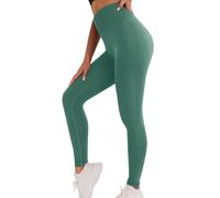 Generico Anticelulitis Leggins Deportivos Mujer Cintura Alta Scrunch Butt Gym Leggings Gimnasio Push Up Pantalones Yoga Control de la Vientre Mate Elásticos Running Legg Pantalones Pants, Light Green