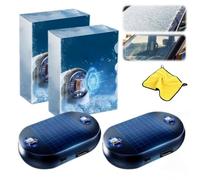 Genérico Antifreeze Electromagnetic Car Snow Removal Device,Automotive Solar Drive Interference Antifreeze Deicing Instrument,Portable Snow Removal Defroster for Car Windshield