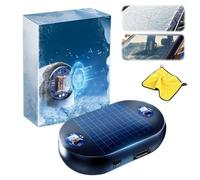 Genérico Antifreeze Electromagnetic Car Snow Removal Device,Automotive Solar Drive Interference Antifreeze Deicing Instrument,Portable Snow Removal Defroster for Car Windshield