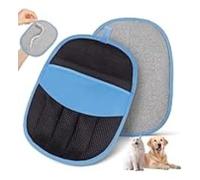 Genérico antipelo de animales electrostáticos Magic Brush, cepillo puro para gatos y perros, cepillo mágico para aseo de animales, guantes para depilación de ropa de cama, muebles (azul)