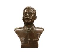 Genérico Antique Brass Russian Great Man Leader Joseph Stalin Bust Bronze Statue Figurines Retro Copper Desktop Ornament
