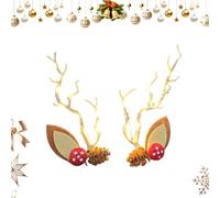 Genérico Antler Hair Clips - Christmas Headwear with LED Light | Festive Decorative Hairpins Cute Holiday Costume Accessories for Kids Teens Adults Winter Celebration Comic Conventions