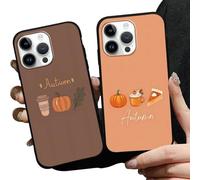 Genérico Aoldimu 2 Pack Fall Pumpkin Leaves Phone Case, Aesthetic Autumn Pine Cones Pattern Cover for Women Girls, Soft TPU Protective Shockproof Cases for iPhone 13/14/15/16 Pro MAX (13 Pro MAX,B)