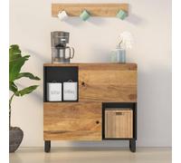 Genérico Aparador con 2 Puertas Madera Maciza de Mango 80x33x75 cm,Armarios y Almacenamiento,Aparadores-352924