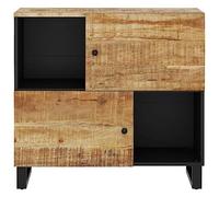 Genérico Aparador con 2 Puertas Madera Maciza de Mango 80x33x75 cm,Armarios y Almacenamiento,Aparadores-352921