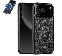 Genérico Apexcarbon Forged Carbon Fiber Phone Case for iPhone 17 Pro MAX, All-Inclusive Magnetic Wireless Charging, Ultra-Slim, Caseless Touch Feeling, Shockproof, Anti-Fall Protective (Green,14)